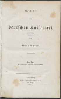 Geschichte der deutschen Kaiserzeit. Bd. 1