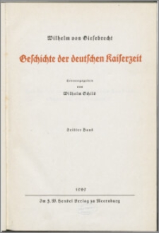 Geschichte der deutschen Kaiserzeit. Bd. 3