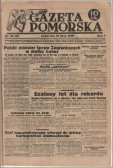 Gazeta Pomorska, 1938.07.14, R.1, nr 22