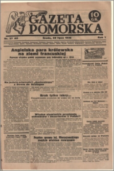 Gazeta Pomorska, 1938.07.20, R.1, nr 27