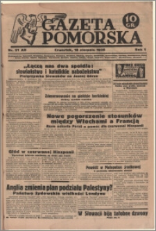 Gazeta Pomorska, 1938.08.18, R.1, nr 51