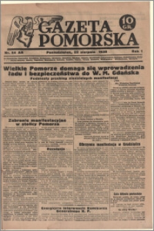 Gazeta Pomorska, 1938.08.22, R.1, nr 54