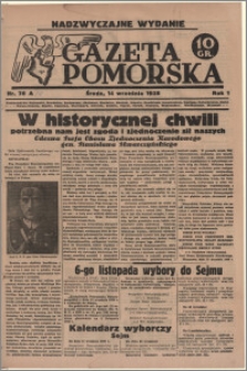 Gazeta Pomorska, 1938.09.14, R.1, nr 74 Wydanie nadzwyczajne