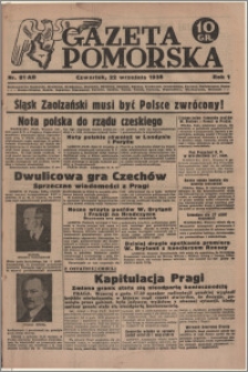 Gazeta Pomorska, 1938.09.22, R.1, nr 81