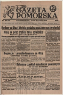 Gazeta Pomorska, 1938.09.24-25, R.1, nr 83