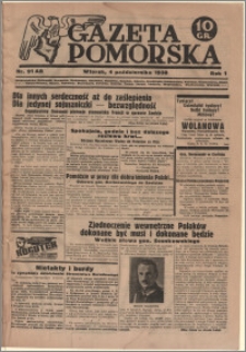Gazeta Pomorska, 1938.10.04, R.1, nr 91