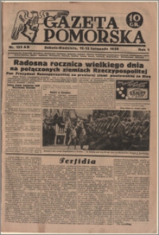 Gazeta Pomorska, 1938.11.12-13, R.1, nr 123