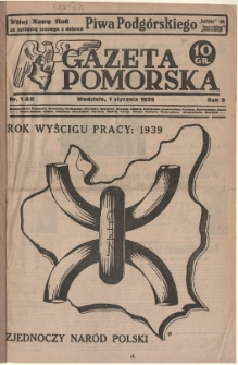 Gazeta Pomorska, 1939.01.01, R.2, nr 1