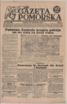 Gazeta Pomorska, 1939.04.14, R.2, nr 87