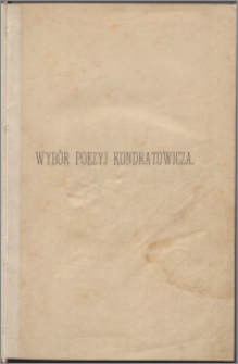 Wybór poezyi Ludwika Kondratowicza (Władysława Syrokomli). T. 1, Dział 1, [Dzieła oryginalne. Utwory epickie]