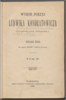 Wybór poezyi Ludwika Kondratowicza (Władysława Syrokomli). T. 2, [Dzieła oryginalne. Dział 1, Utwory epickie]
