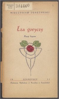 Łza goryczy : poezje liryczne