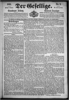 Der Gesellige : Graudenzer Zeitung 1895.01.04, Jg. 69, No. 3