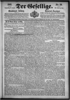 Der Gesellige : Graudenzer Zeitung 1895.01.24, Jg. 69, No. 20