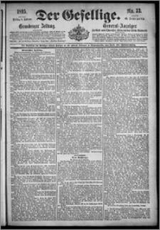 Der Gesellige : Graudenzer Zeitung 1895.02.08, Jg. 69, No. 33