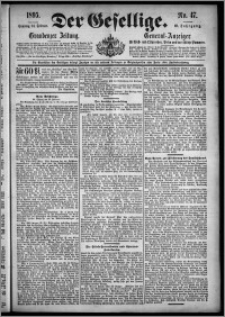 Der Gesellige : Graudenzer Zeitung 1895.02.24, Jg. 69, No. 47