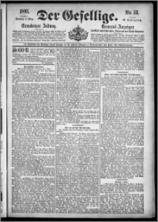 Der Gesellige : Graudenzer Zeitung 1895.03.03, Jg. 69, No. 53