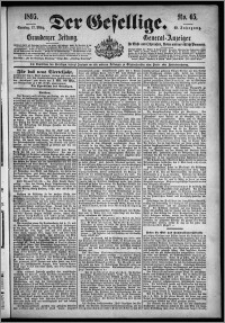 Der Gesellige : Graudenzer Zeitung 1895.03.17, Jg. 69, No. 65