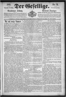 Der Gesellige : Graudenzer Zeitung 1895.03.28, Jg. 69, No. 74