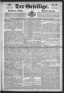 Der Gesellige : Graudenzer Zeitung 1895.04.07, Jg. 69, No. 83