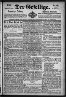 Der Gesellige : Graudenzer Zeitung 1895.04.28, Jg. 69, No. 99