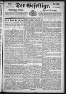 Der Gesellige : Graudenzer Zeitung 1895.04.30, Jg. 69, No. 100
