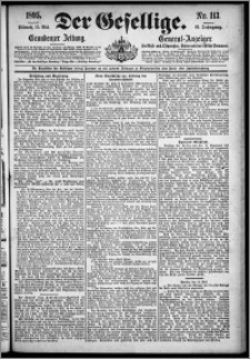 Der Gesellige : Graudenzer Zeitung 1895.05.15, Jg. 69, No. 113