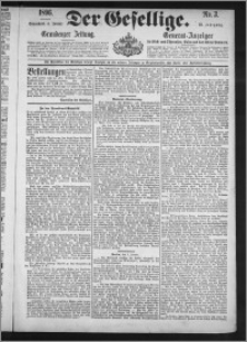 Der Gesellige : Graudenzer Zeitung 1896.01.04, Jg. 70, No. 3
