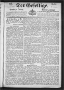 Der Gesellige : Graudenzer Zeitung 1896.01.29, Jg. 70, No. 24