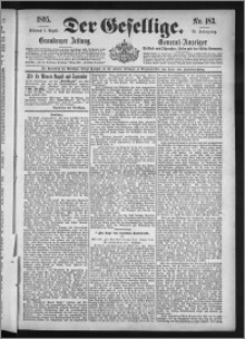 Der Gesellige : Graudenzer Zeitung 1895.08.07, Jg. 70, No. 183