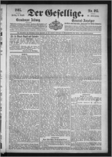 Der Gesellige : Graudenzer Zeitung 1895.08.09, Jg. 70, No. 185