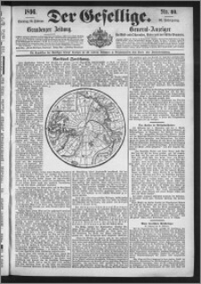 Der Gesellige : Graudenzer Zeitung 1896.02.23, Jg. 70, No. 46