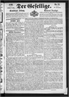Der Gesellige : Graudenzer Zeitung 1896.03.27, Jg. 70, No. 74