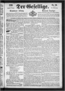 Der Gesellige : Graudenzer Zeitung 1896.04.03, Jg. 70, No. 80