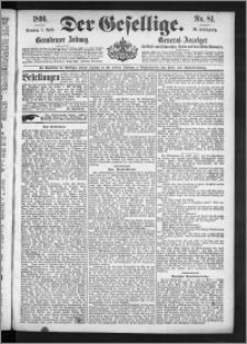 Der Gesellige : Graudenzer Zeitung 1896.04.05, Jg. 70, No. 81