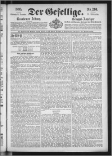 Der Gesellige : Graudenzer Zeitung 1895.12.11, Jg. 70, No. 290