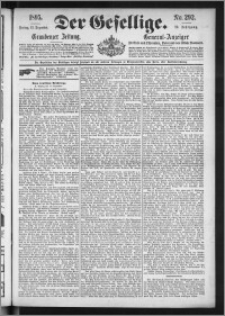 Der Gesellige : Graudenzer Zeitung 1895.12.13, Jg. 70, No. 292
