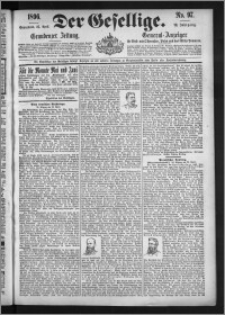 Der Gesellige : Graudenzer Zeitung 1896.04.25, Jg. 70, No. 97