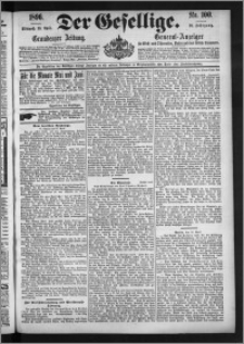 Der Gesellige : Graudenzer Zeitung 1896.04.29, Jg. 70, No. 100