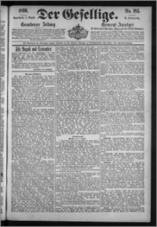 Der Gesellige : Graudenzer Zeitung 1896.08.08, Jg. 71, No. 185