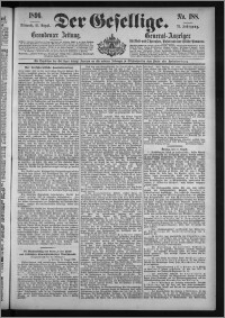 Der Gesellige : Graudenzer Zeitung 1896.08.12, Jg. 71, No. 188