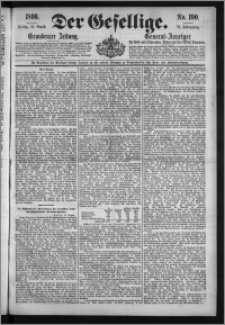 Der Gesellige : Graudenzer Zeitung 1896.08.14, Jg. 71, No. 190