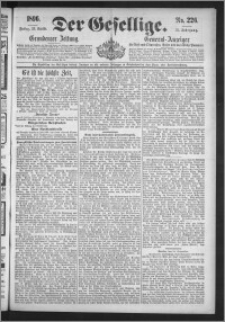 Der Gesellige : Graudenzer Zeitung 1896.09.25, Jg. 71, No. 226