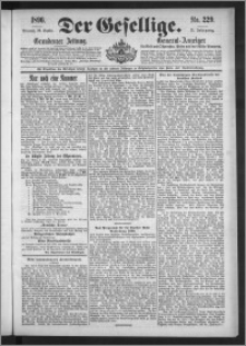 Der Gesellige : Graudenzer Zeitung 1896.09.29, Jg. 71, No. 229