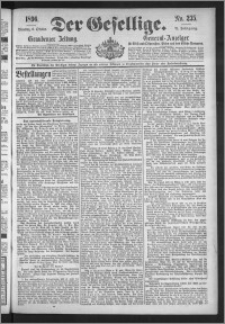 Der Gesellige : Graudenzer Zeitung 1896.10.06, Jg. 71, No. 235