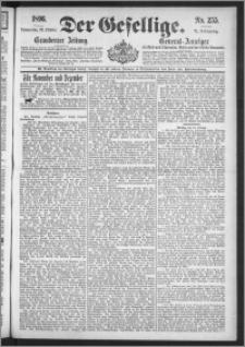 Der Gesellige : Graudenzer Zeitung 1896.10.29, Jg. 71, No. 255