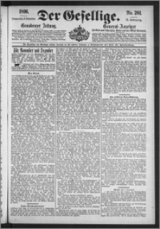 Der Gesellige : Graudenzer Zeitung 1896.11.05, Jg. 71, No. 261