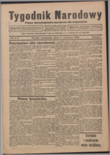 Tygodnik Narodowy : pismo chrześcijańsko-narodowe dla wszystkich 1923.06.03, R. 1 nr 3