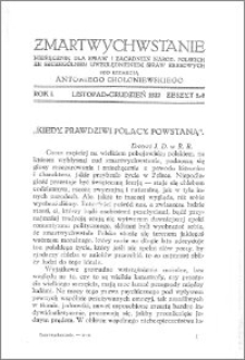 Zmartwychwstanie. Miesięcznik dla spraw i zagadnień narodowych polskich ze szczególnym uwzględnieniem spraw kresowych 1922, Listopad-Grudzień
