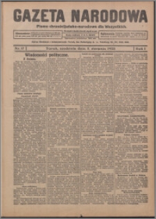 Gazeta Narodowa : pismo chrześcijańsko-narodowe dla Wszystkich 1923.08.05, R. 1, nr 17